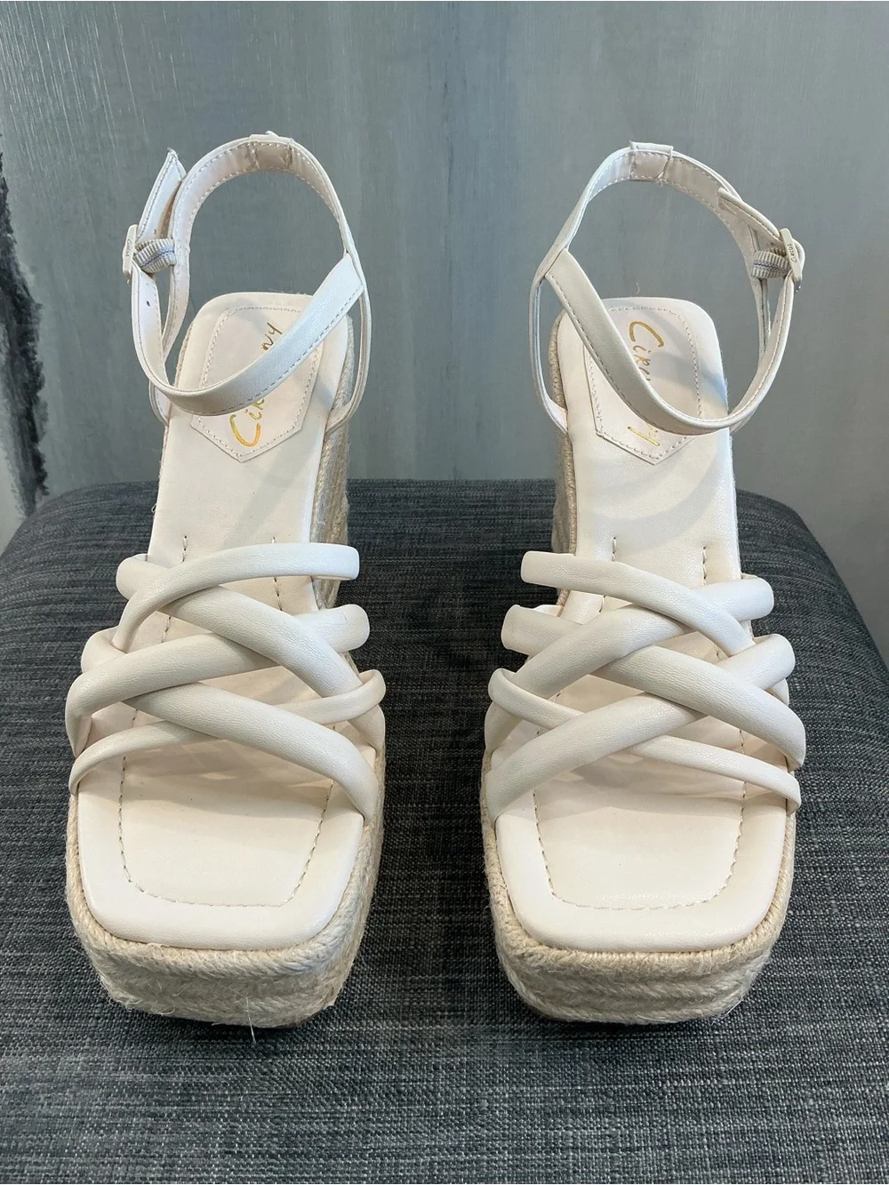 NIB Circus NY by Sam Edelman Irene Espadrille Platform Sandals Vanilla Bean Sz 8